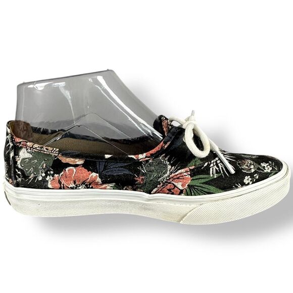 Vans Moody Floral Rose Lace Up Ballet Flats‎ Slip On Shoes Women's size 5.5 GUC - Picture 8 of 10